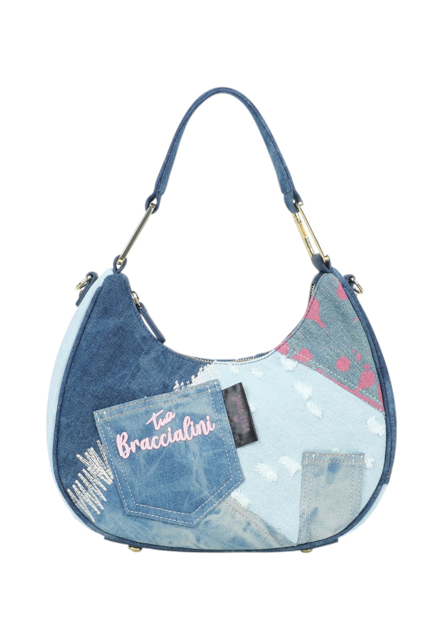 Borsa A Spalla Donna Braccialini Hobo Amy Jeans B18823TY
