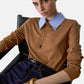 Maglia A Girocollo Donna Liu Jo Con Colletto A Camicia A Contrasto  WF6452MA16R