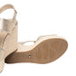 Sandali Con Zeppa Donna Nero Giardini In Pelle Laminata Con Fascia Frontale  E616023D