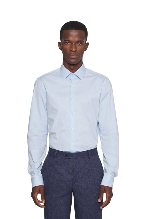 Camicia Manica lunga Uomo Calvin klein  Poplin Stretch Slim K10K108229