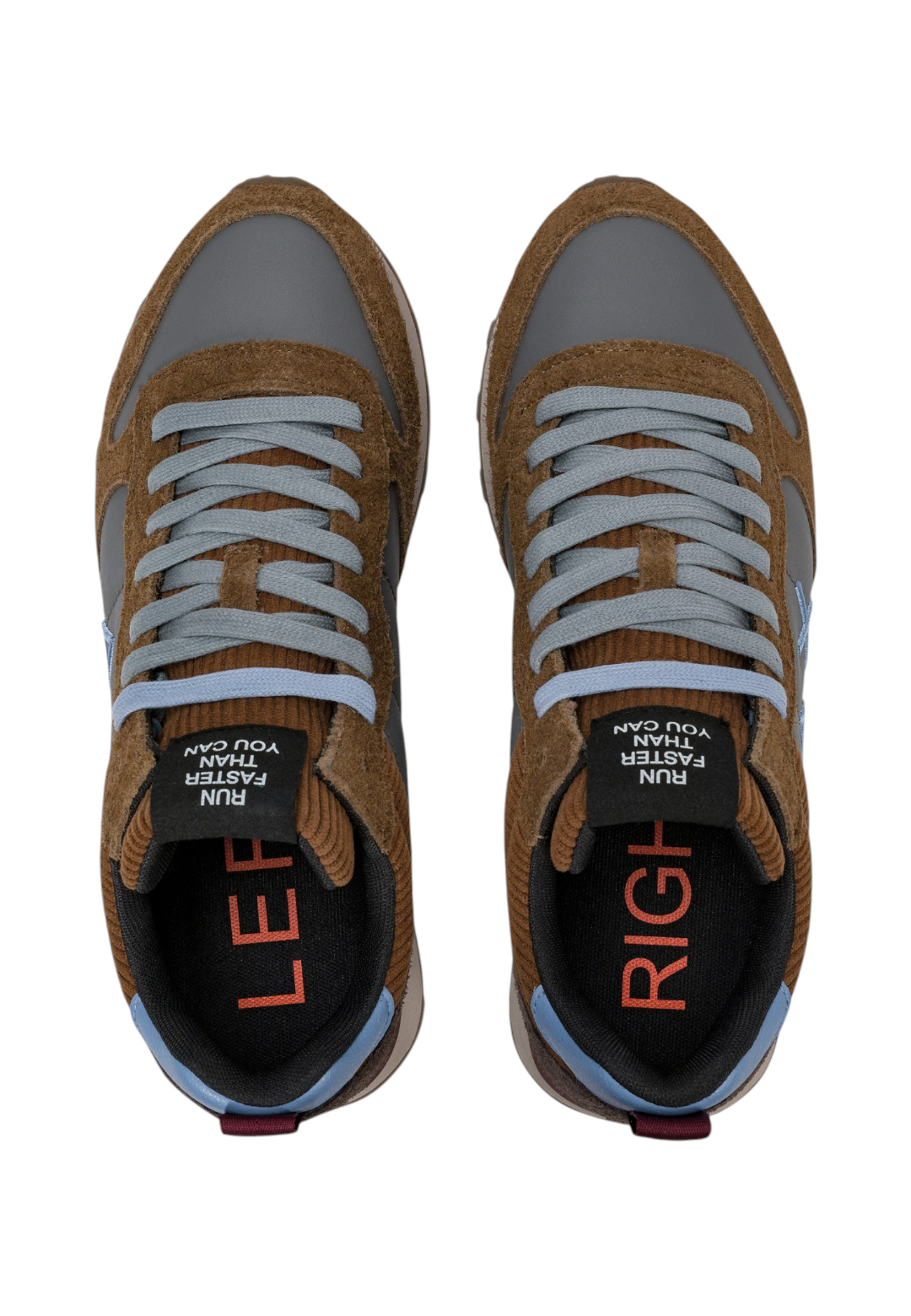 Sneakers Basse Uomo Sun68 Stile Running, Materiali Misti, Dettagli Multimateriale, Logo Ricamato Tom 2.0 Winter Mid Z46119