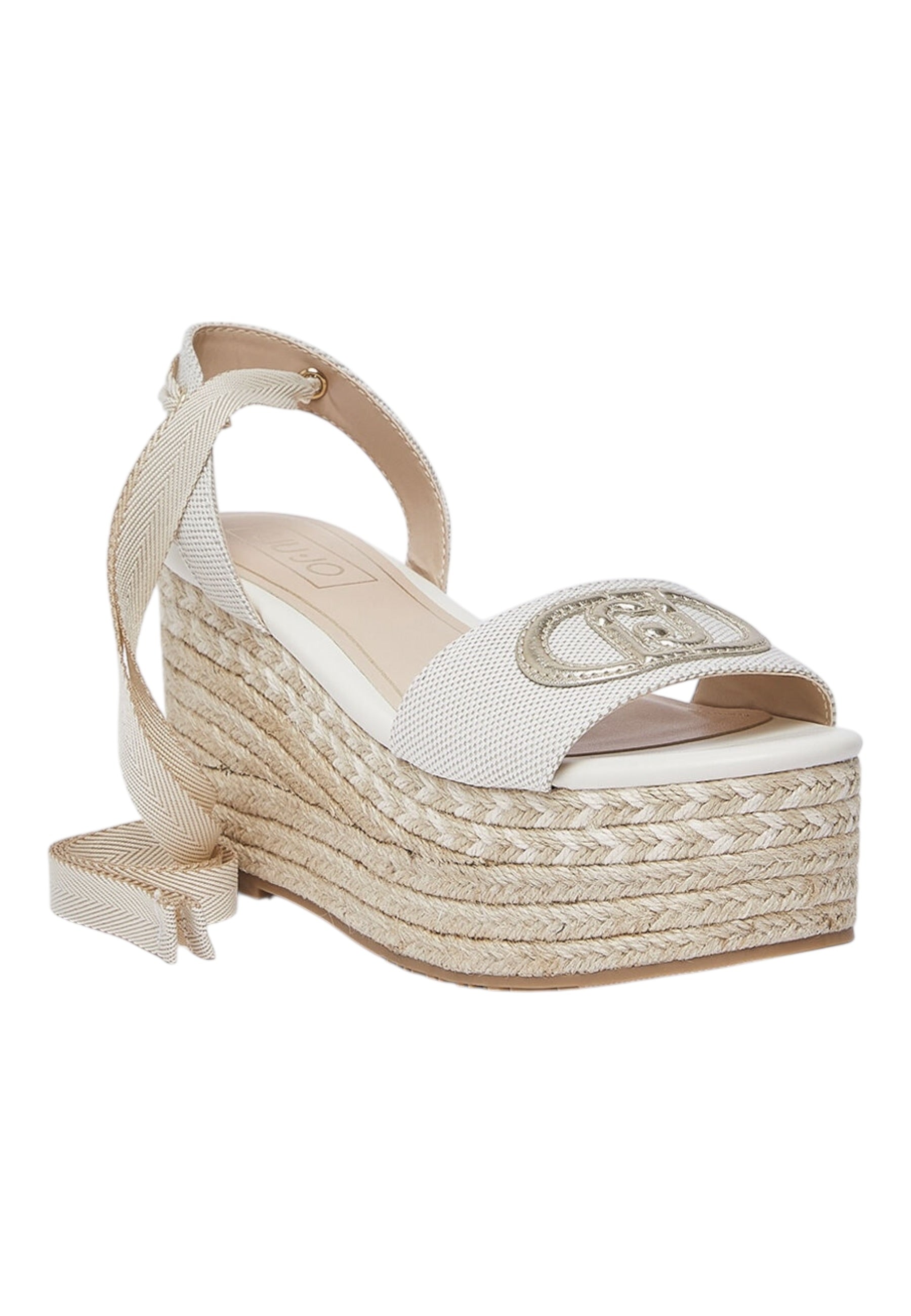 Sandali Con Zeppa Donna Liu Jo In Canvas/Metallic Bali 02 SA6085TX536