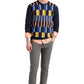 Maglione A Girocollo Uomo Harmont & Blaine Pull Righe Jaquard Verticali Davanti  HRP825030788