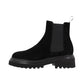 Stivaletti Chelsea Donna Frau Pelle scamosciata, Suola chunky carrarmato, Sottopiede fisso, Suola leggera, Made in Italy Softy A78C3