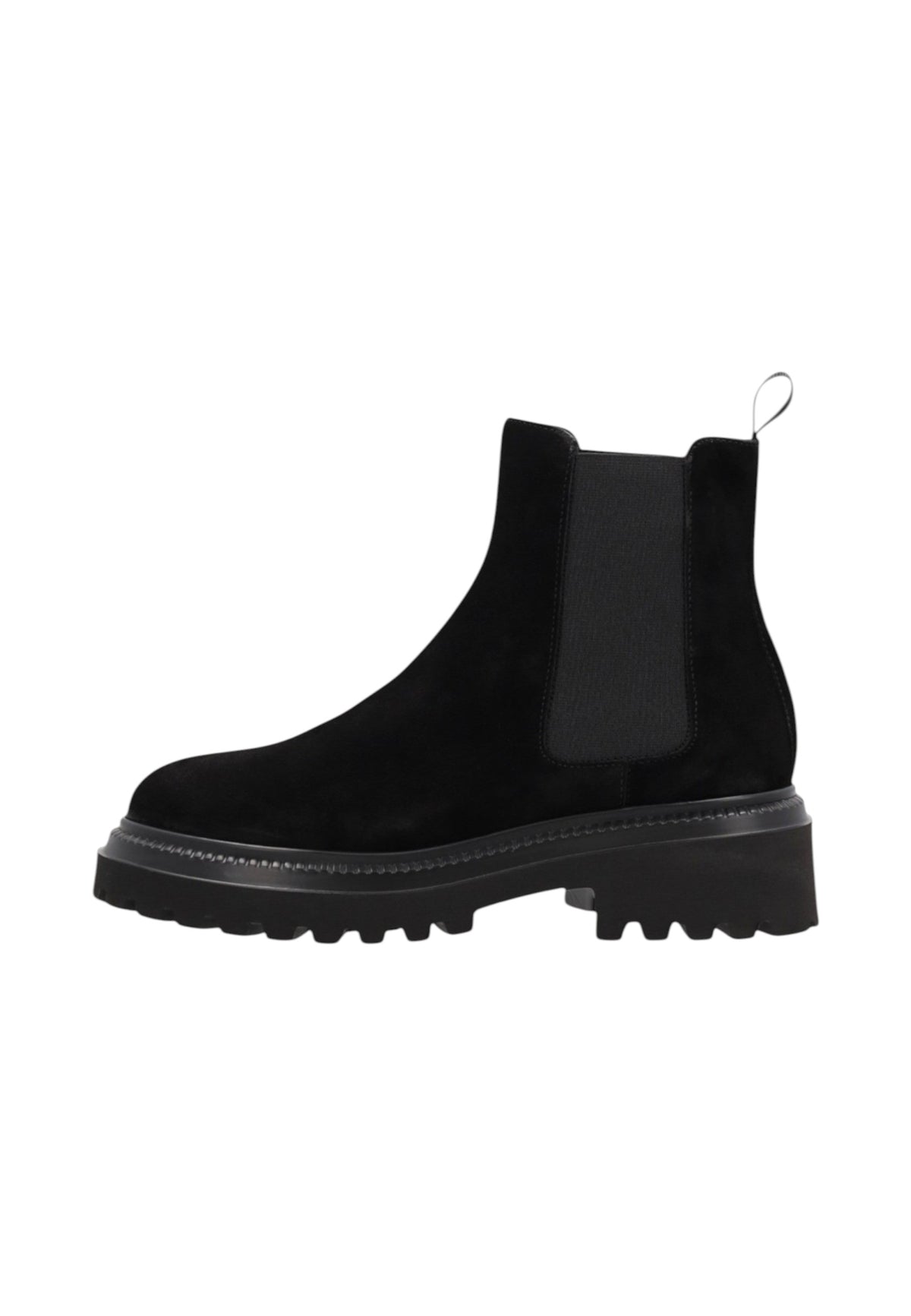 Stivaletti Chelsea Donna Frau Pelle scamosciata, Suola chunky carrarmato, Sottopiede fisso, Suola leggera, Made in Italy Softy A78C3