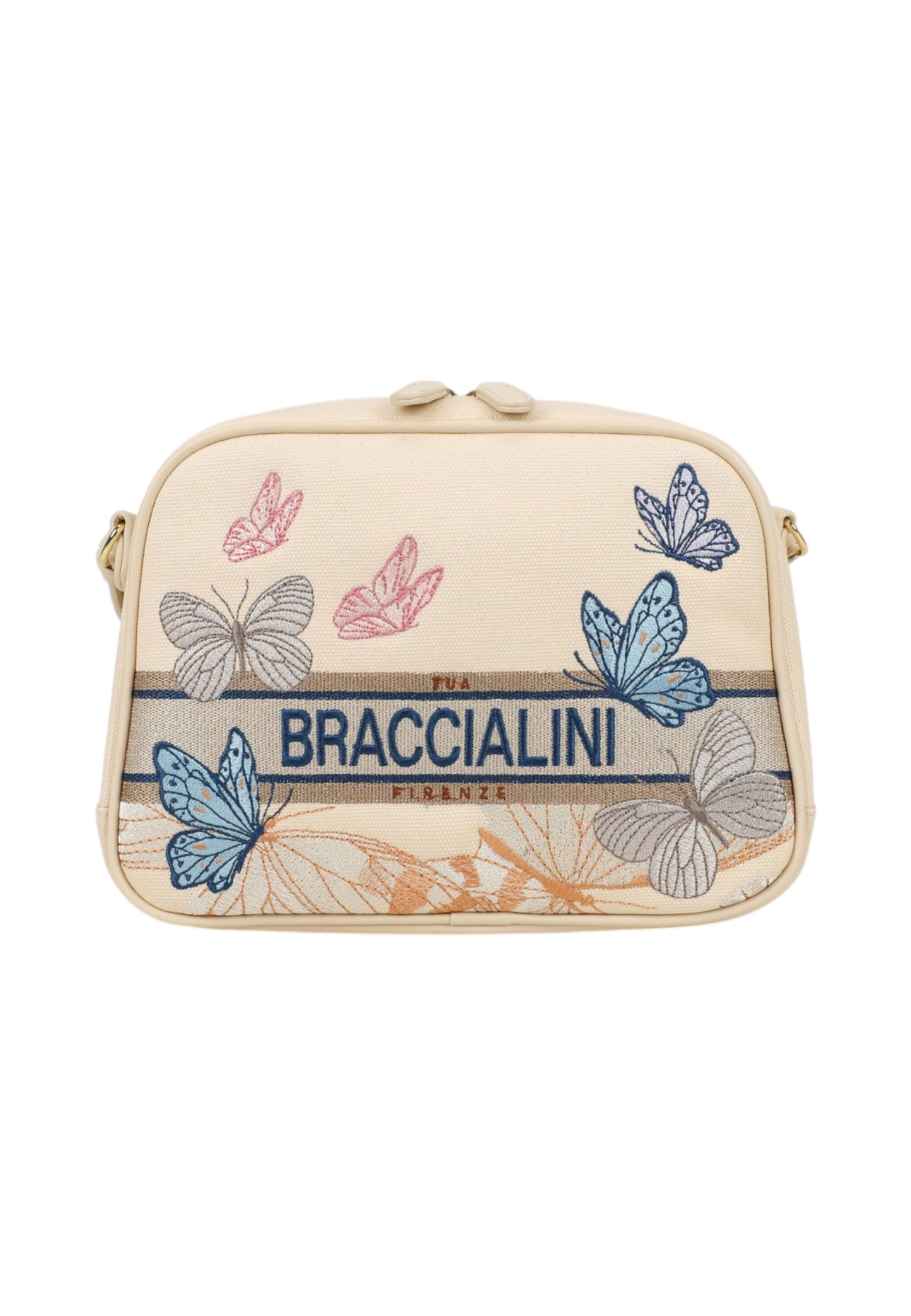 Borsa A Tracolla Donna Braccialini In Tessuto Con Ricami Esclusivi Jacquard B19061TY