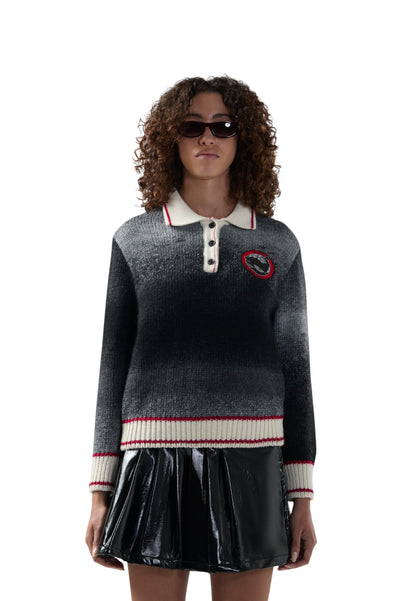 Polo Manica lunga Donna Gcds In Maglia Kittho Patch Braids Degrade  B2CW2512KJ3