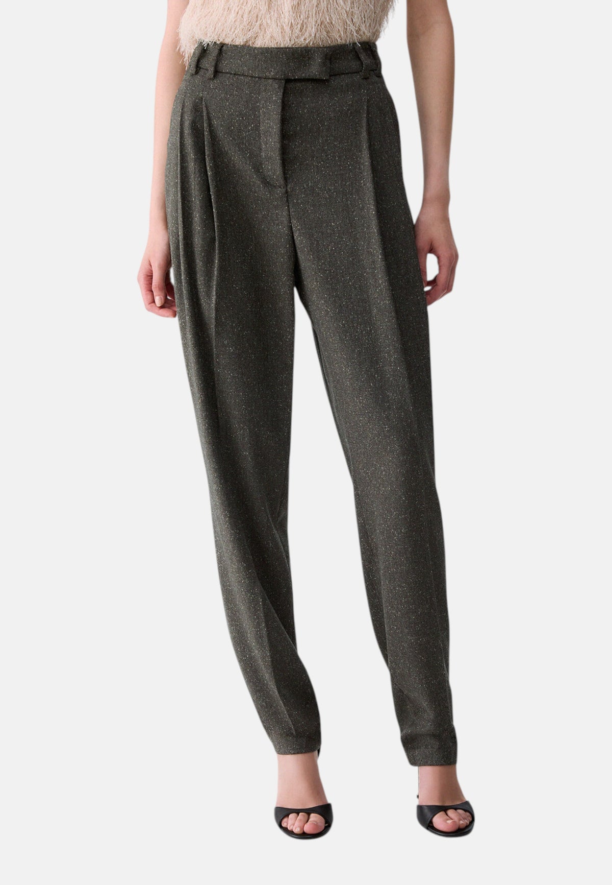 Pantaloni  Donna Liu Jo Lunghi Sartoriale In Tweed  CF6076T800A