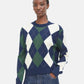Maglione A Girocollo Donna Guess Motivo argyle Gracie W6BR48Z1447
