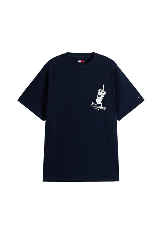 T-Shirt Manica Corta Uomo Tommy Jeans  Tjm Relaxed Skater Back DM0DM21830