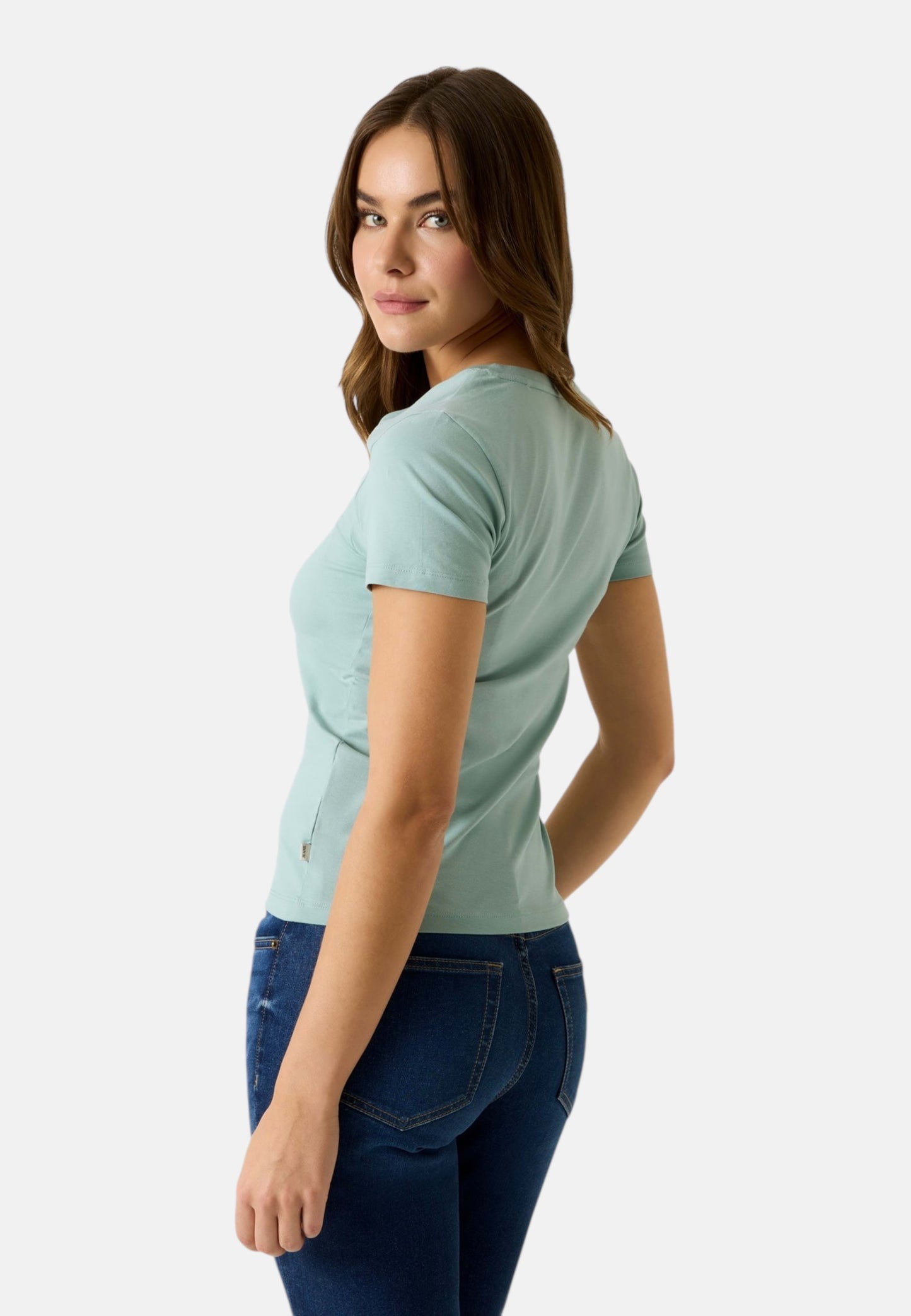 T-Shirt Manica Corta Donna Guess Slim Gj Mini America W4YI23J1314