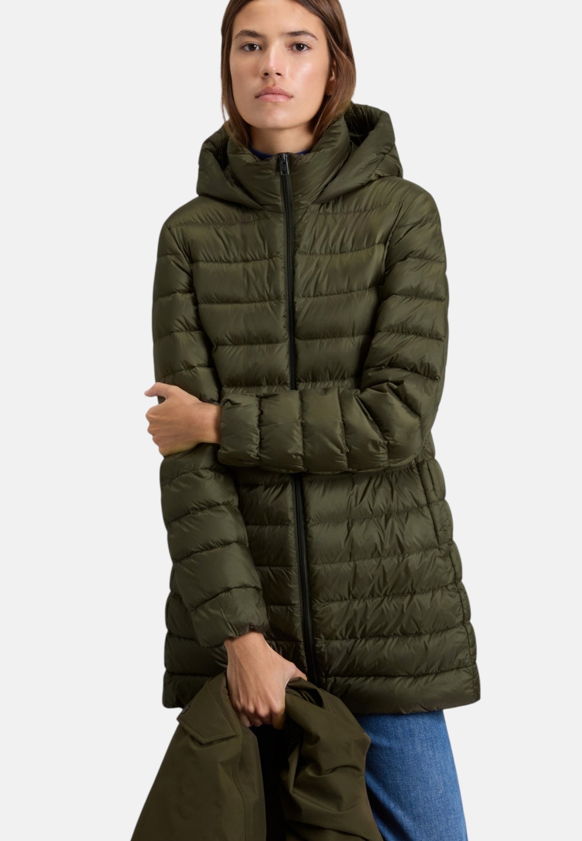 Parka Invernale Donna Woolrich Regular Fit, Struttura 3 In 1, Giacca Interna Removibile, Imbottito In Piuma, Tessuto Idrorepellente, Resistente Al Vento, Cappuccio, Coulisse In Vita, Chiusura Con Zip E Bottoni Authentic 3 In 1 CFWWOU1105FBUT0001