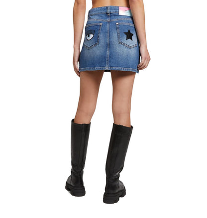 Gonna Corta Donna Chiara Ferragni In Denim  71CBE802