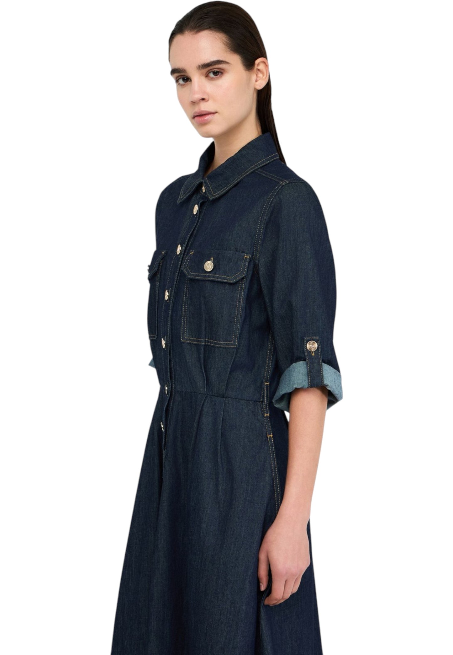Vestito Midi Donna Liu Jo Chemiser In Denim  UF5148D0268
