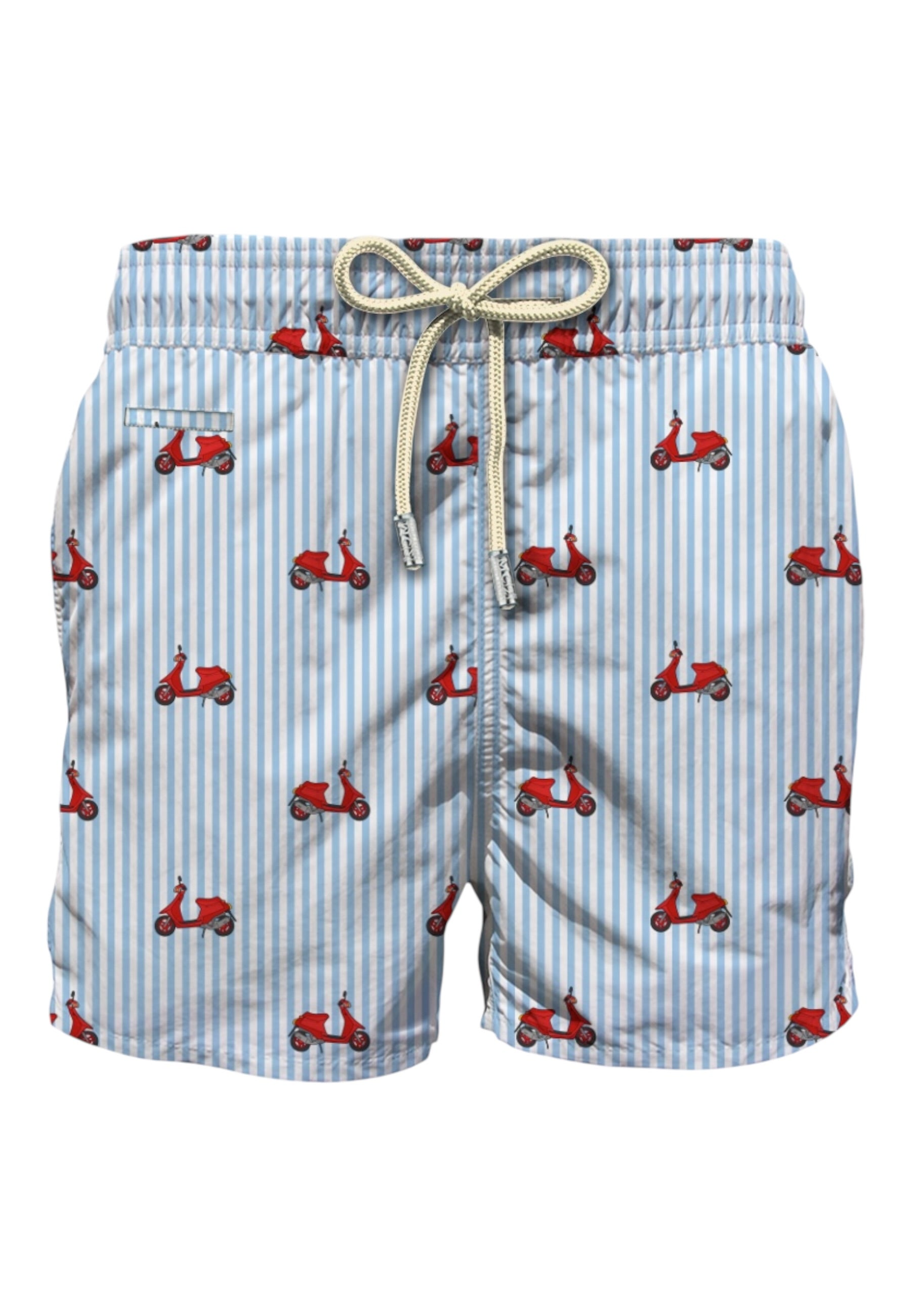 Costume da bagno Short Uomo Mc2 Saint Barth Gp Scooter Stripes S Lighting Micro Fantasy LIG0003