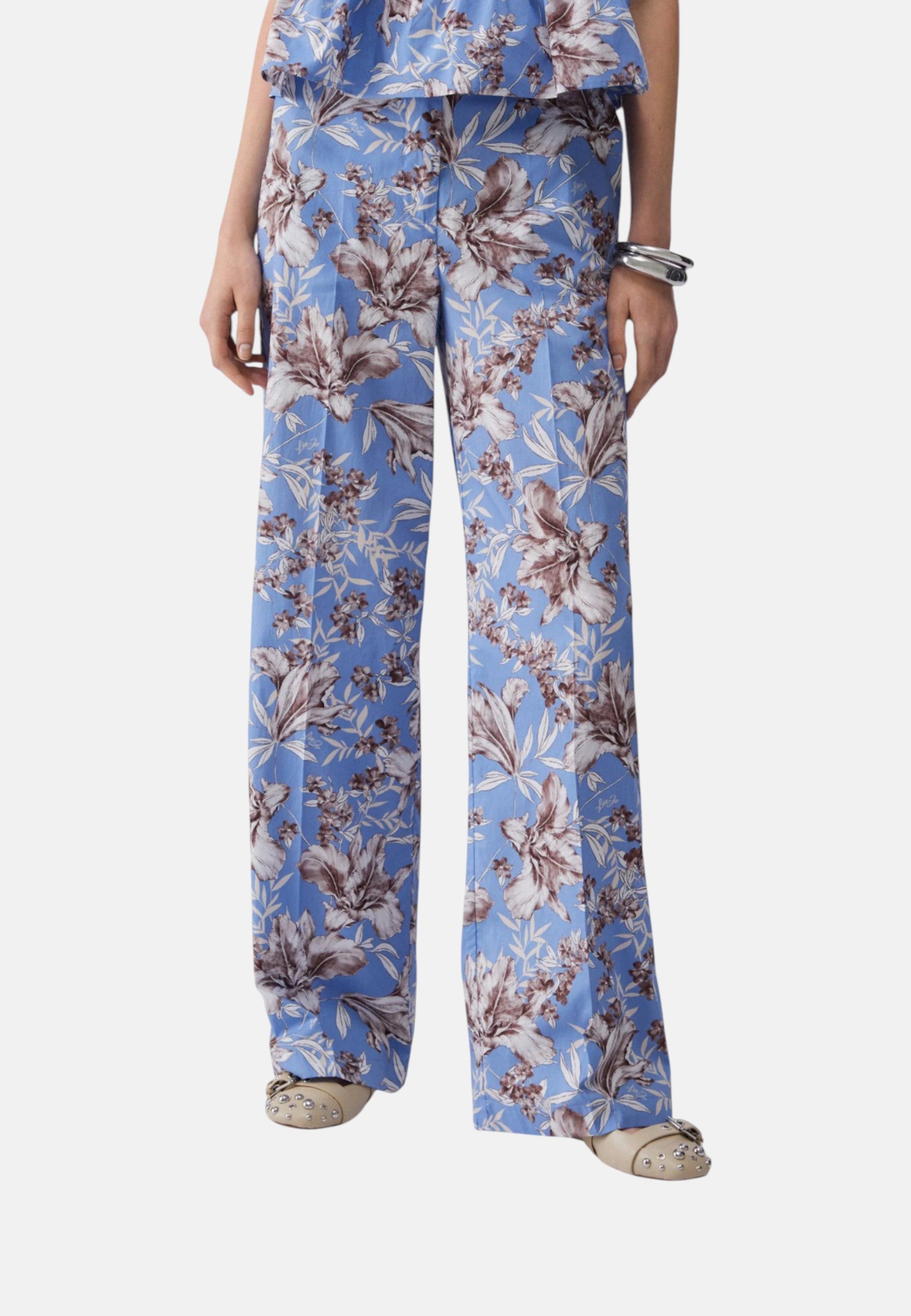 Pantaloni Palazzo Donna Liu Jo Blu Wave Liles Linea 3.0 WA6441T4853