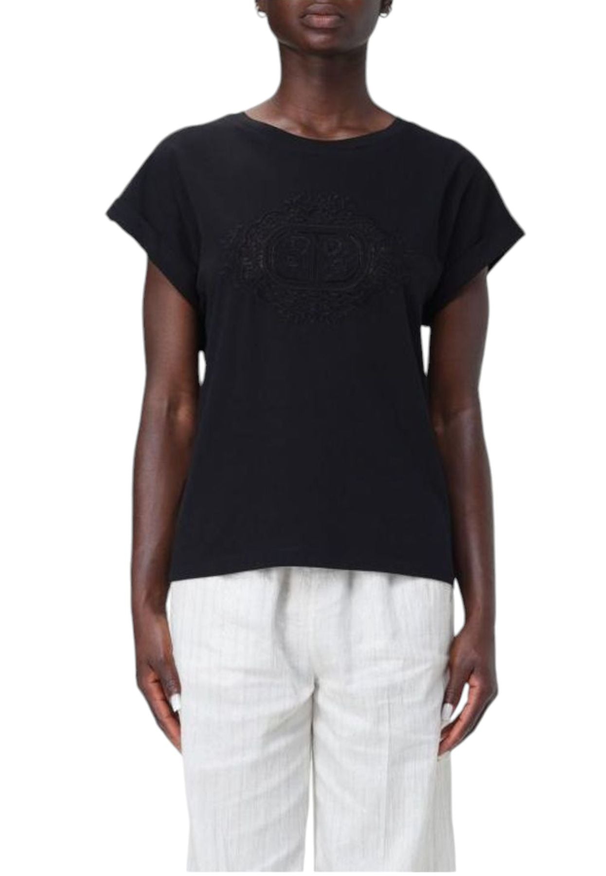 T-Shirt Manica Corta Donna Twinset Con Ricamo  241TT2144