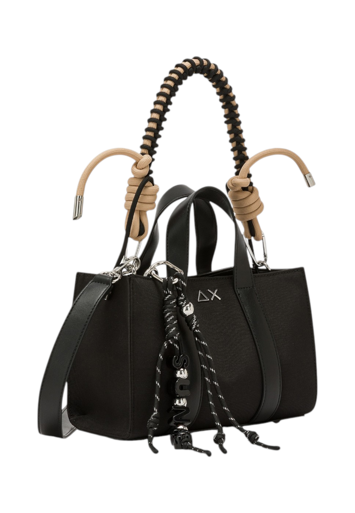 Borsa A Mano Donna Sun68 Canvas Mini Bag, Tracolla Rimovibile, Charm Logato Everyday Y46200
