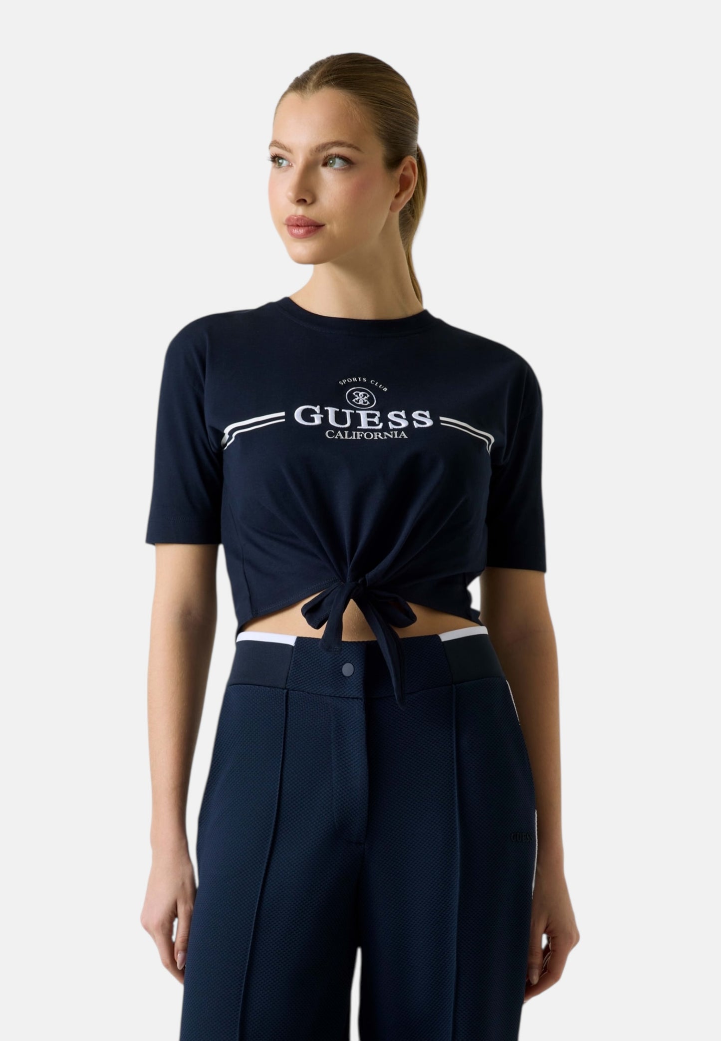 T-Shirt Manica Corta Donna Guess Crop Bow V6GI20K3509