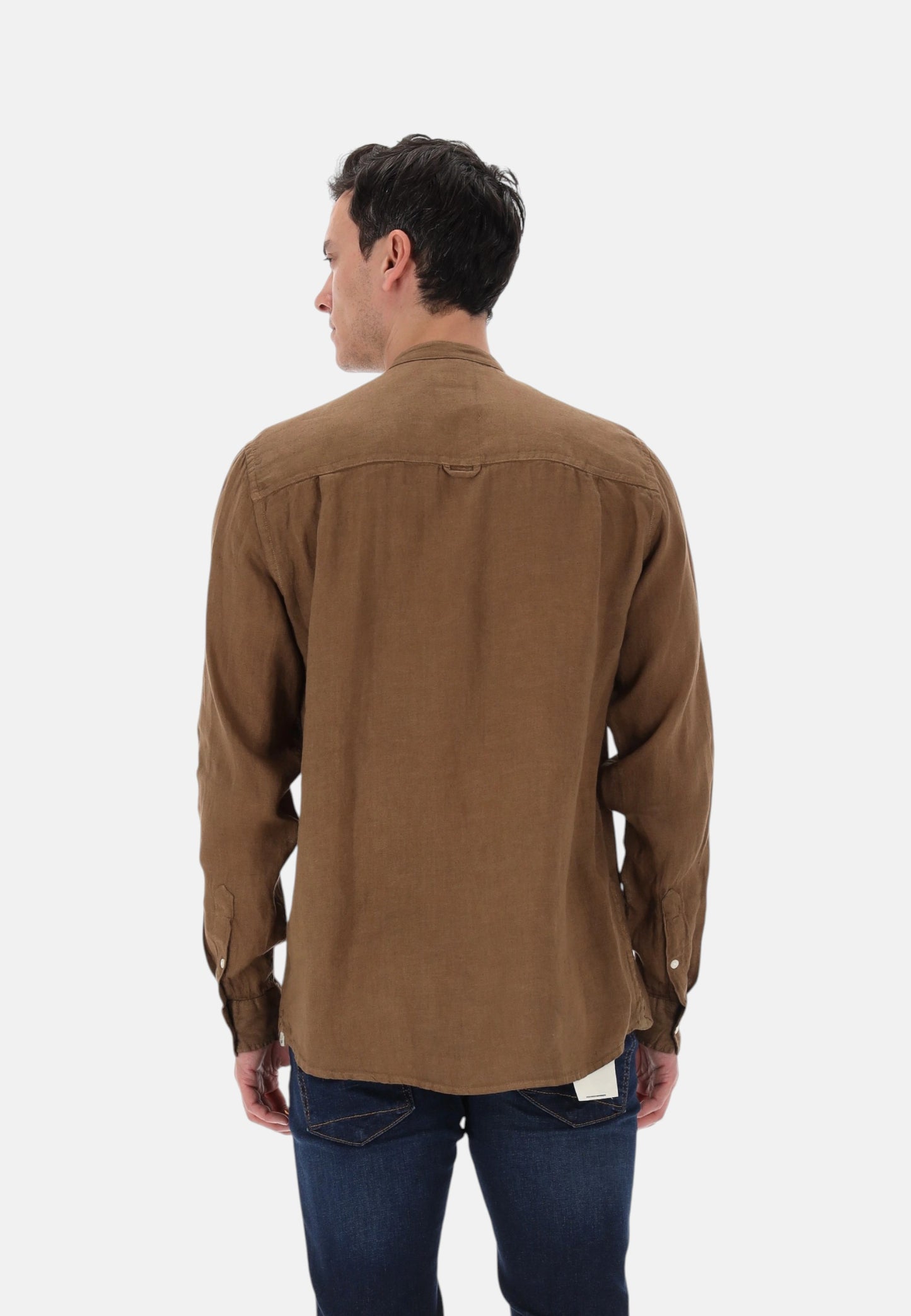 Camicia Manica lunga Uomo Liu Jo Collo Coreana In Lino  QA6205T4359