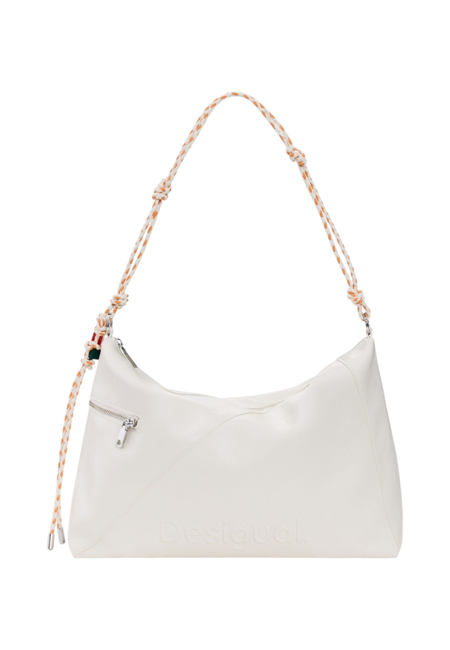 Borsa A Spalla Donna Desigual  Bag Half Logo Leiria 2.0 Ecru 26SAXPA7