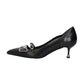 Decollete  Donna Liu Jo In Pelle Con Tacco Kitten E Cinturino Decorativo Deva 20 SF6011PX885