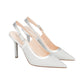 Sling Back  Donna Nero Giardini In Tessuto Lurex  E615430DE