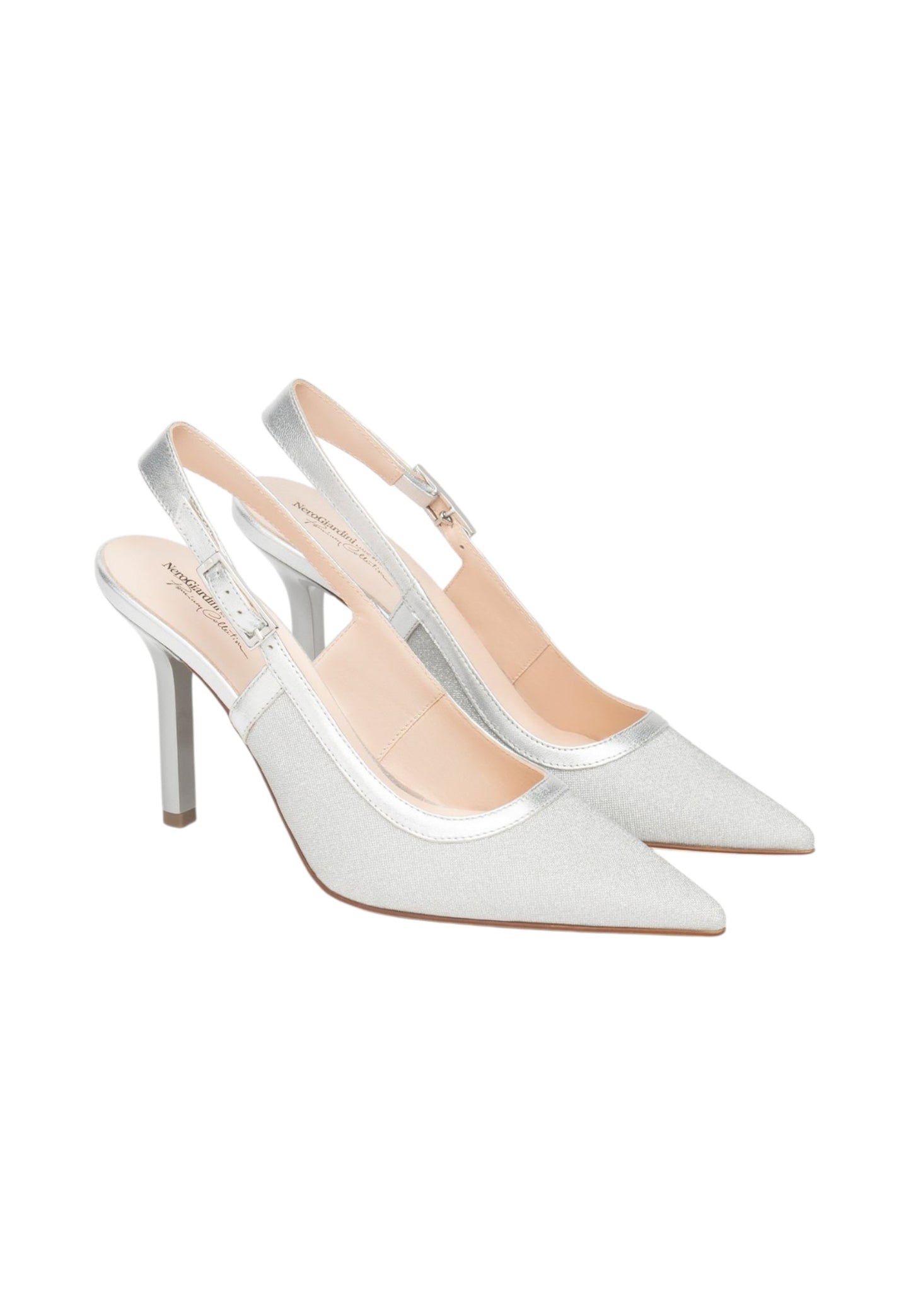 Sling Back  Donna Nero Giardini In Tessuto Lurex  E615430DE