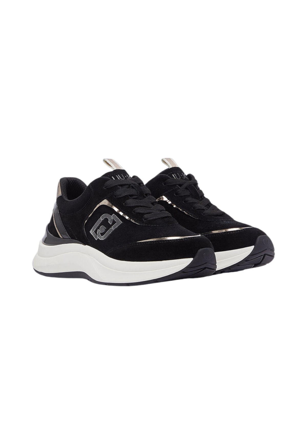 Sneakers Basse Donna Liu Jo In Pelle Scamosciata Con Platform E Logo Laterale Stardust 01 BF6029PX911