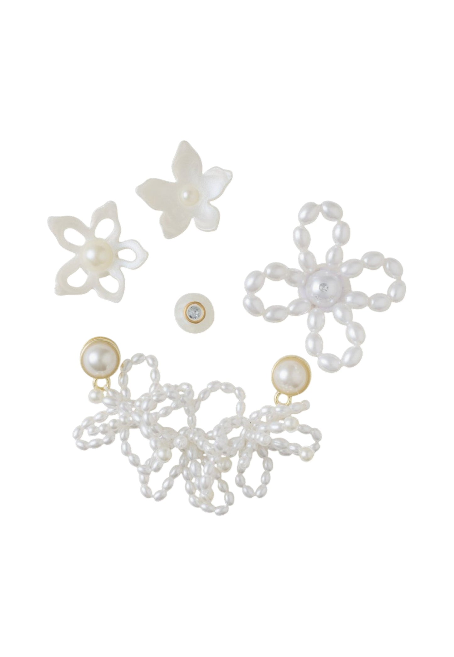 Accessori calzature  Unisex Crocs  White Pearl Beaded 5 Pack CR.5310