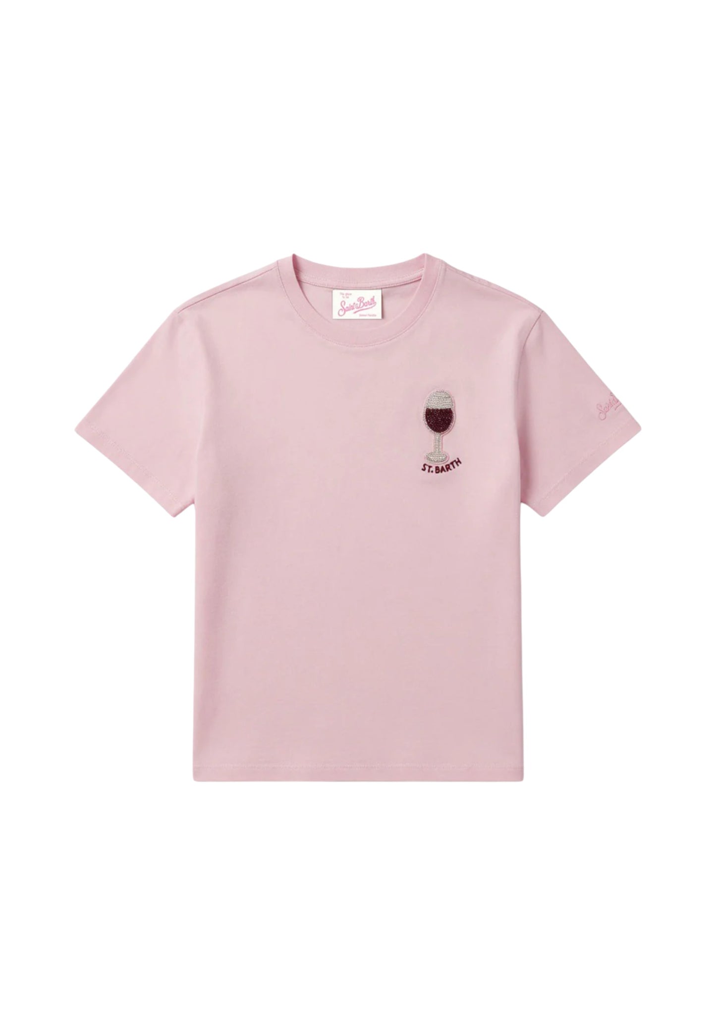 T-Shirt Manica Corta Donna Mc2 Saint Barth Sb Wine Beads Emb Emilie EMI0001