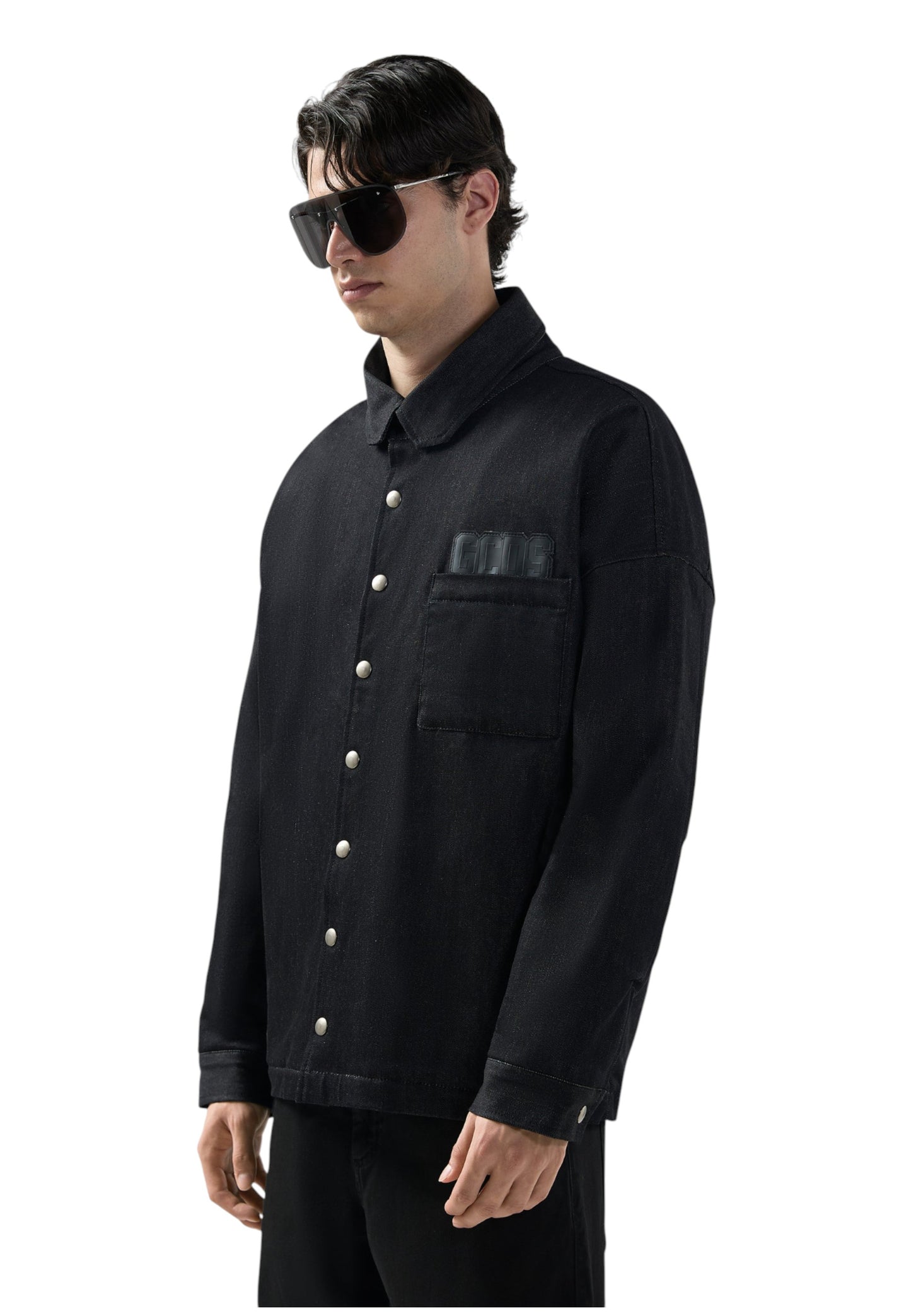 Camicia Manica lunga Uomo Gcds In Denim Overshirt  B2CM2409DA7