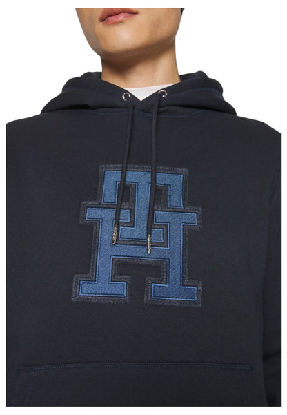 Felpa Con Cappuccio Uomo Tommy Hilfiger  Monogram Applique MW0MW32702