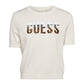 Maglione A Girocollo Donna Guess Manica Corta Layla Boxy Logo W5YR25Z2NQ2
