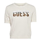 Maglione A Girocollo Donna Guess Manica Corta Layla Boxy Logo W5YR25Z2NQ2