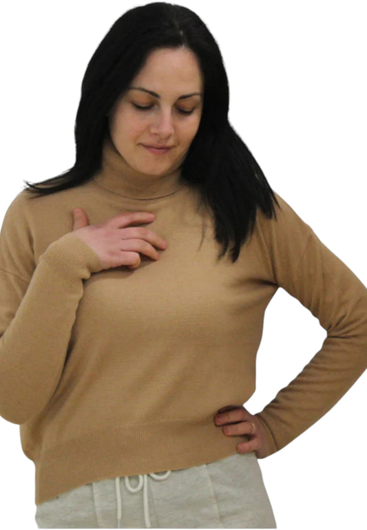 Maglione Collo Alto Donna White Wise   ESS156