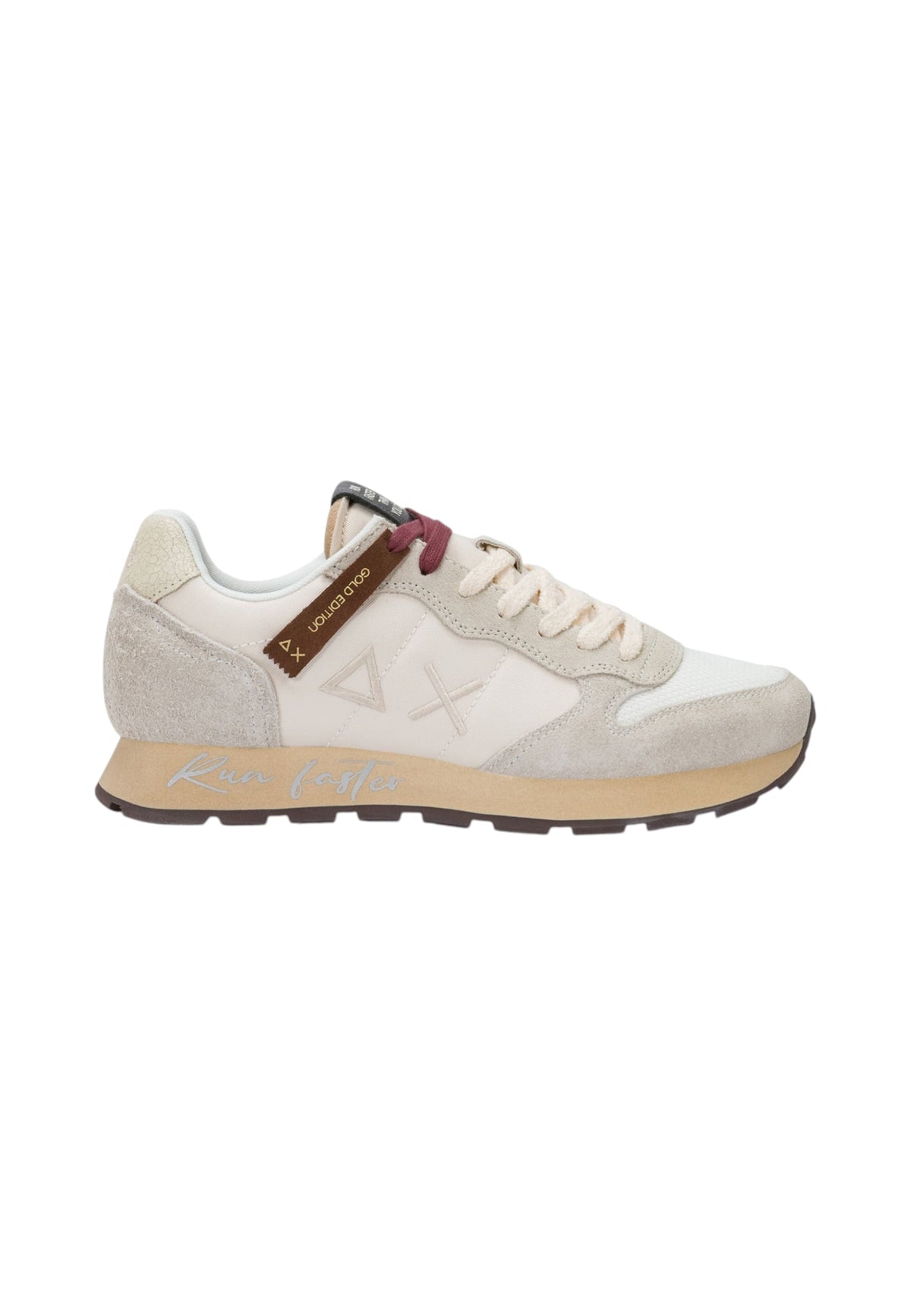 Sneakers Basse Uomo Sun68 Stile Running, Nylon E Suede, Effetto Vintage, Logo Ricamato Tom Vintage Z46105