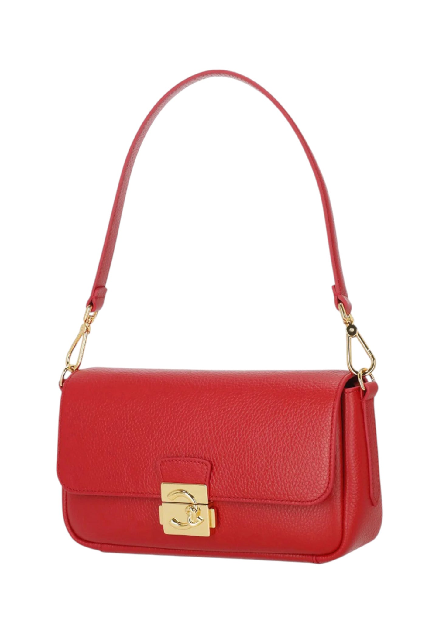 Borsa A Spalla Donna Coccinelle In Pelle Martellata Coccinelle C-Me Lock Medium E1U4K120201