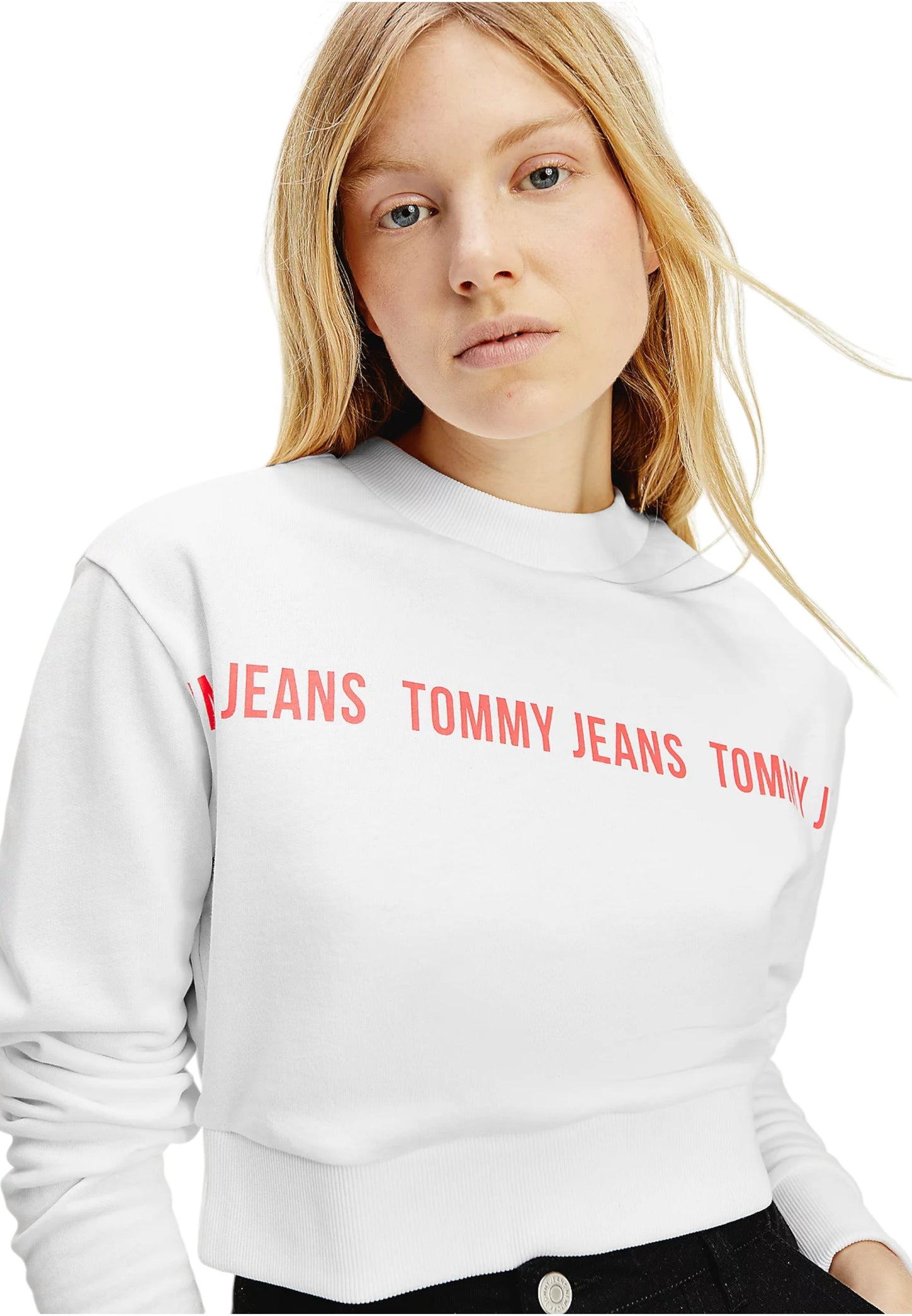 Felpa A Girocollo Donna Tommy Jeans Crop