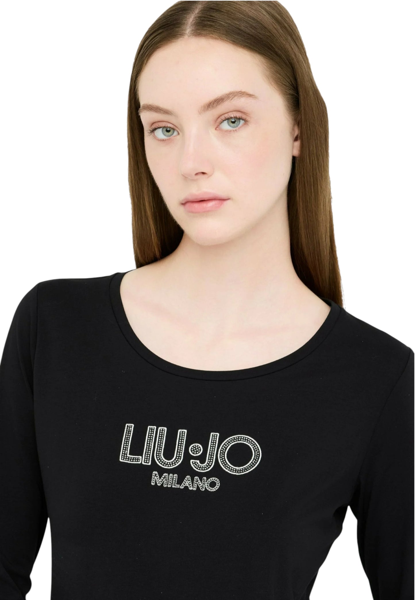 T-Shirt Manica lunga Donna Liu Jo  Liujo Studs TF5169JS003