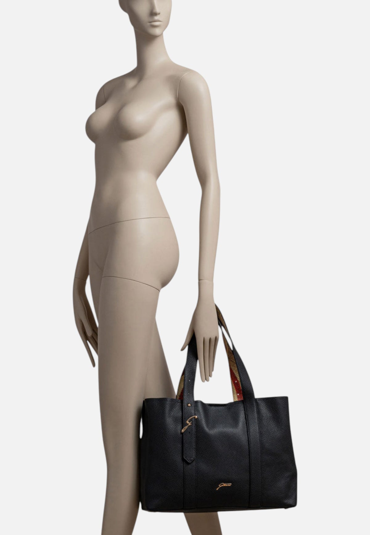 Borsa A Spalla Donna Gattinoni Linea Hellen, Pelle con finiture in similpelle, Formato grande, Shopper Hellen BIGH48271WHN