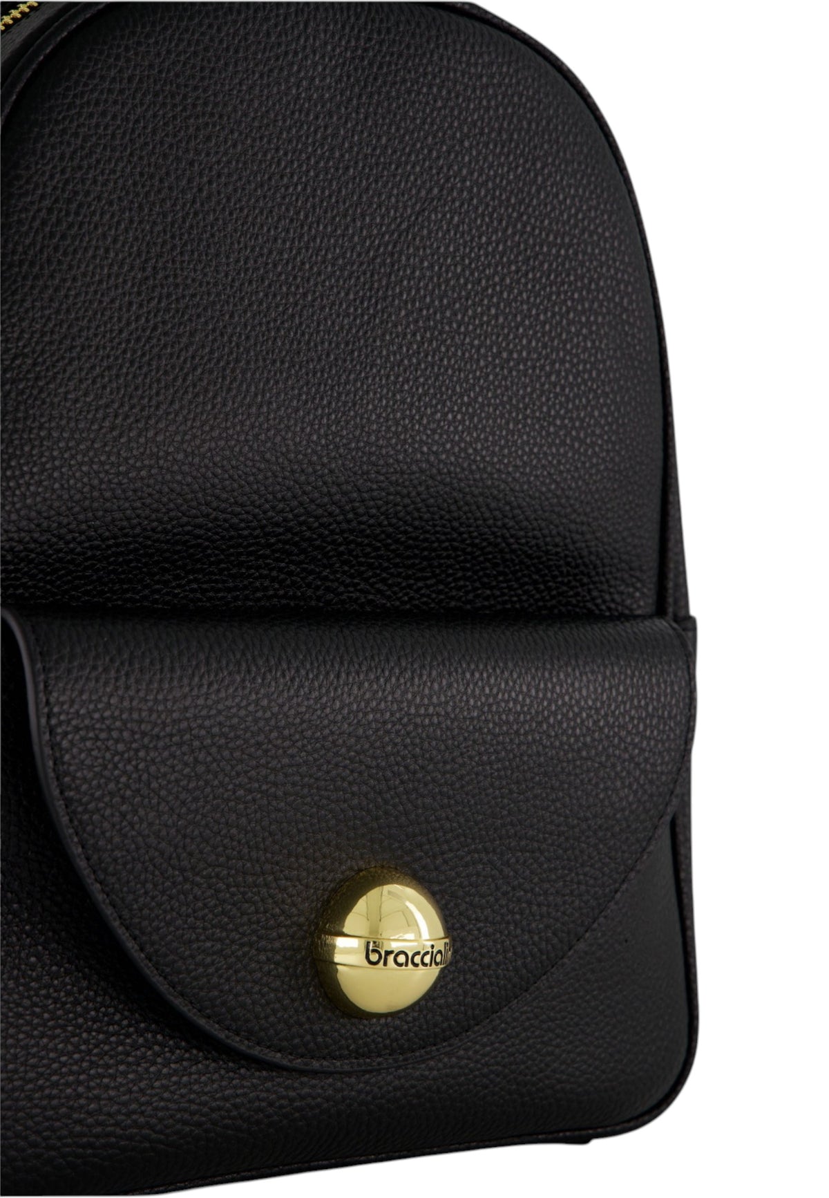 Zaino  Donna Braccialini Zaino compatto, Singolo con tracolle regolabili, Chiusura con zip, Due tasche interne, una con zip e una aperta, Dettaglio boule in metallo dorato, Dimensioni: 24 x 10 x 30 Cm Ariel B19434PP