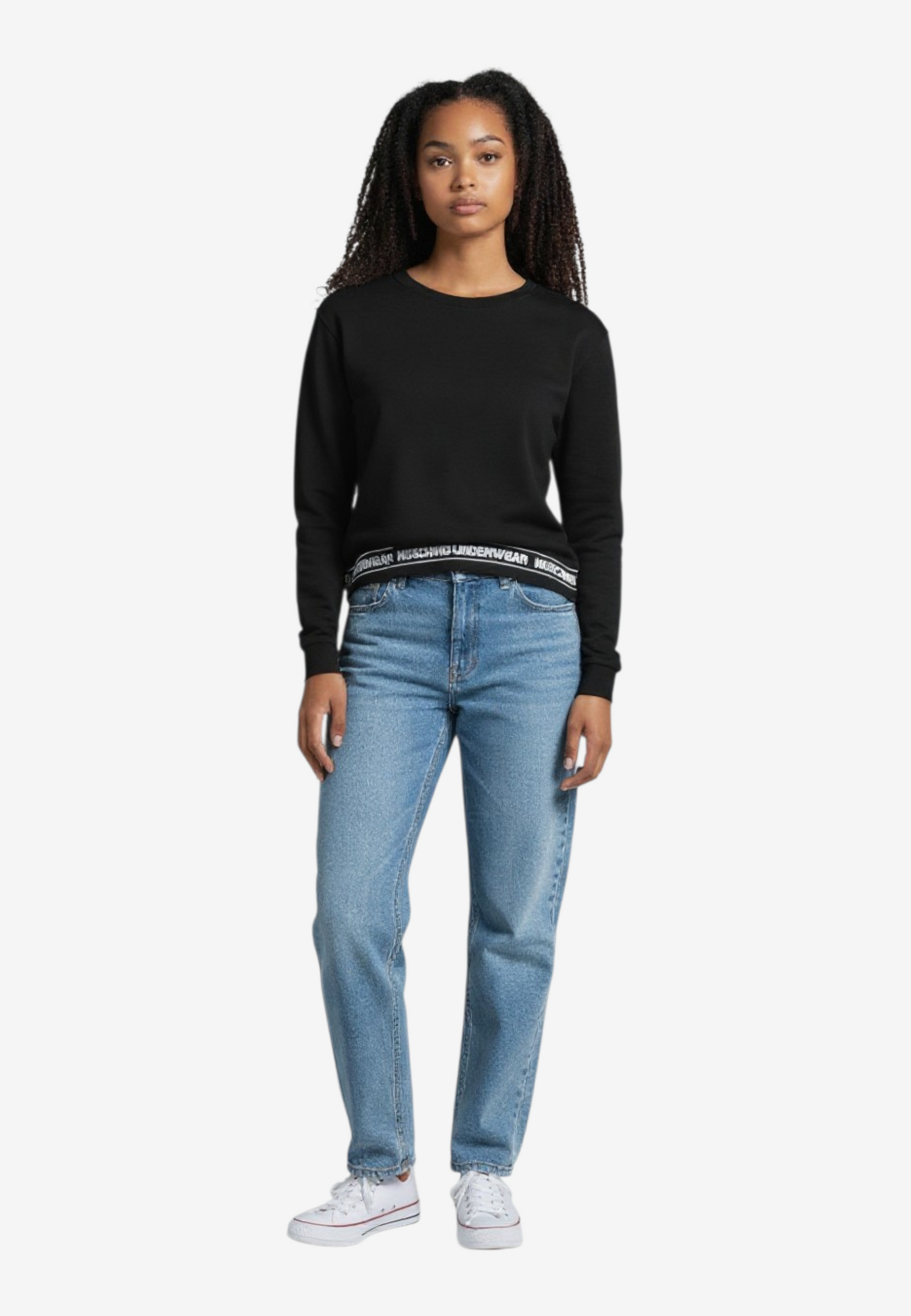 Felpa A Girocollo Donna Moschino Crop  V17339029