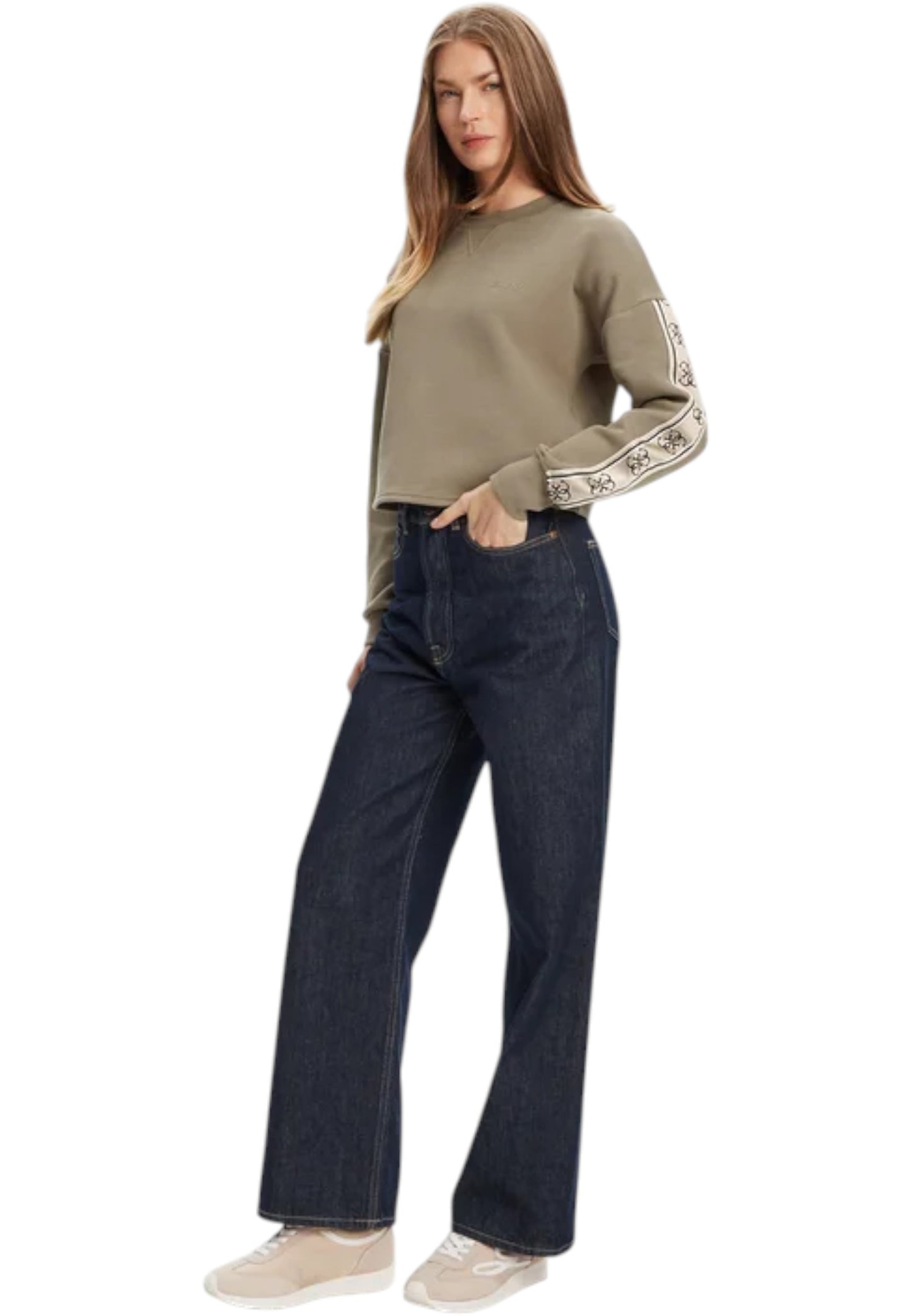 Felpa A Girocollo Donna Guess  Cymone V3BQ16KB3P2