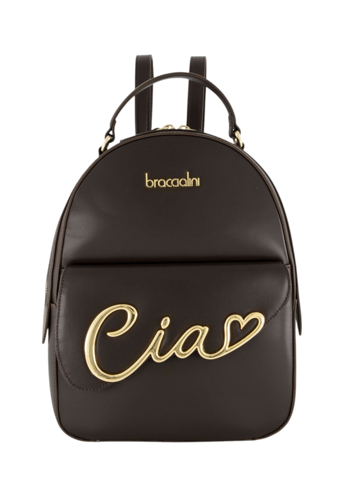 Zaino  Donna Braccialini Zaino compatto, Singolo con tracolle regolabili, Chiusura con zip, Due tasche interne, una con zip e una aperta, Accessorio Ciao in metallo, Dimensioni: 23 x 12 x 30 Cm Ciao B19343PP