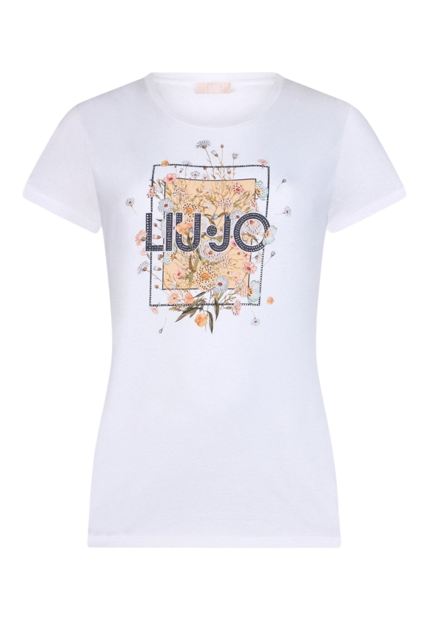 T-Shirt Manica Corta Donna Liu Jo Liujo Foulard Blooming Eco Line WA6493JS923