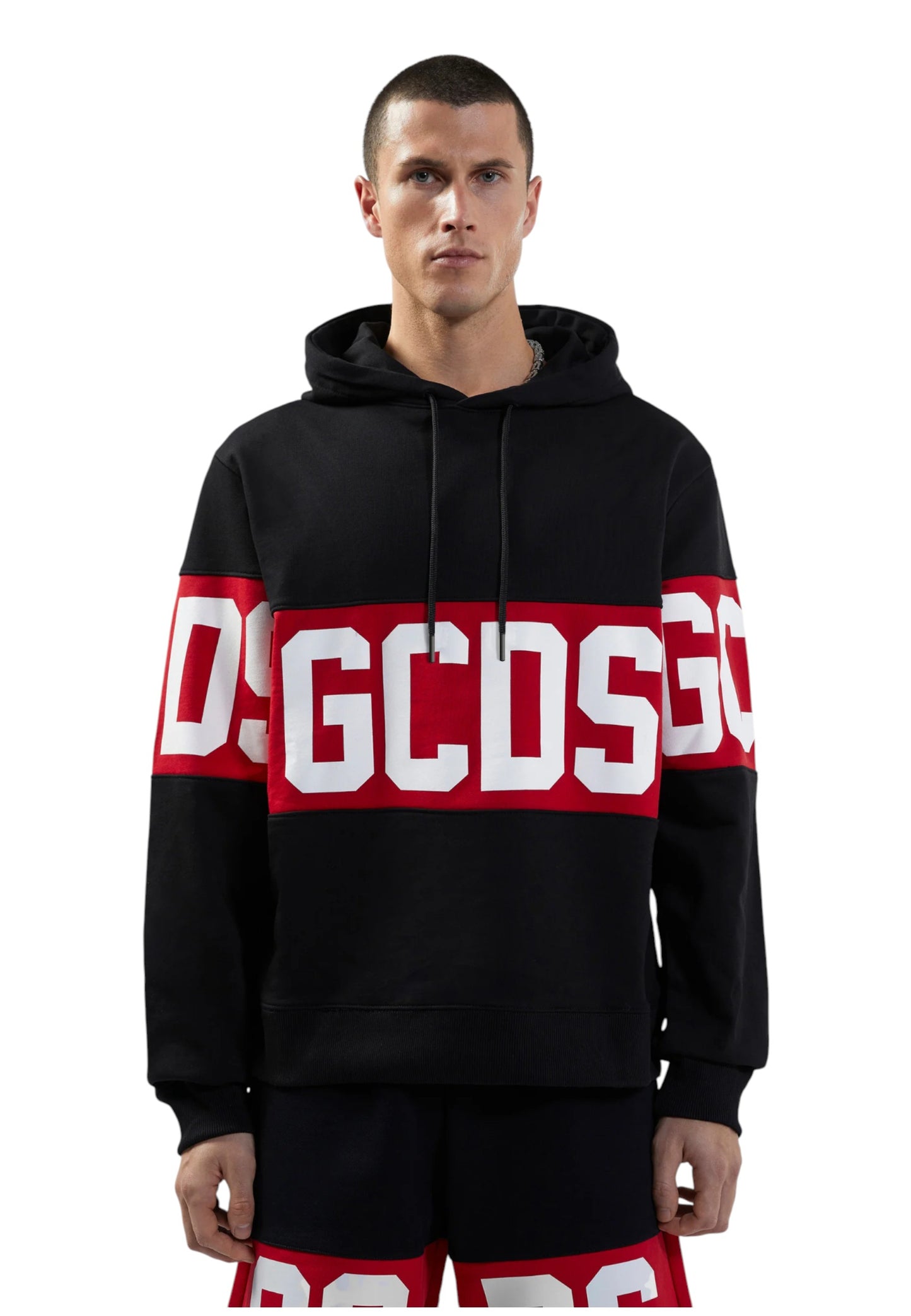 Felpa Con Cappuccio Uomo Gcds Band Logo  B1XM1900JD1