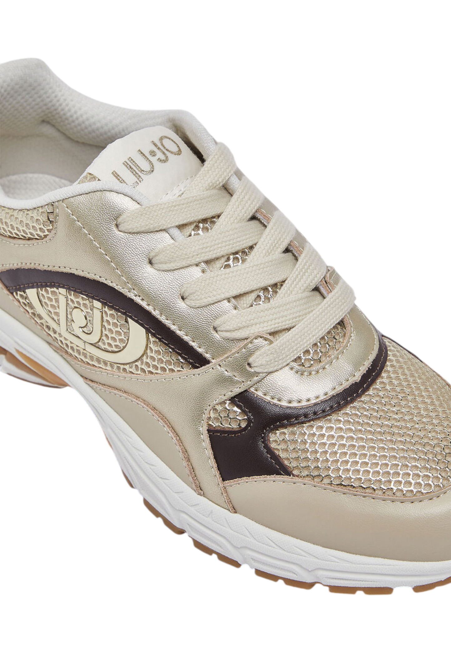 Sneakers Basse Donna Liu Jo Chunky In Pelle Con Inserti In Mesh Trixie 01 BF6063PX932