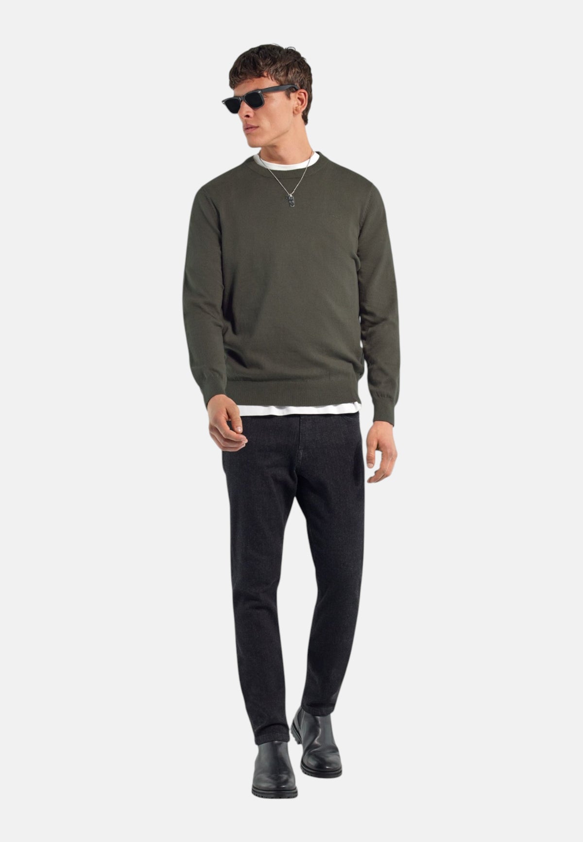 Maglia A Girocollo Uomo Gas Cotone Effetto Cashmere Arlo Round W. 563019432428