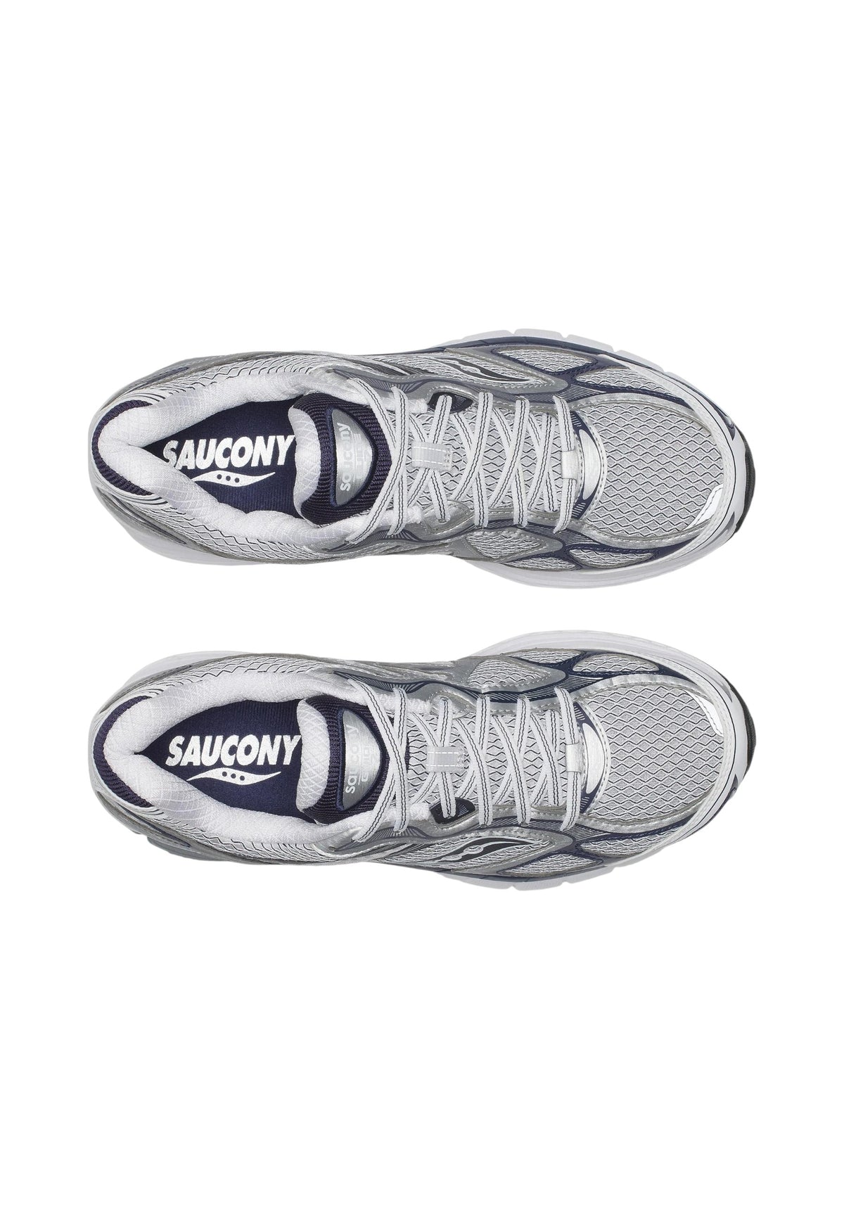 Sneakers Basse Uomo Saucony Chiusura con lacci, Tomaia in mesh traspirante, Tecnologia Power Grid, Dettagli riflettenti, Struttura leggera e ammortizzata Progrid Guide 7 S101493